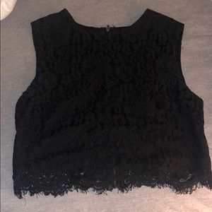 Bishop + Young Black Lace Crop top